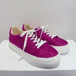 Betsy Johnson Sidny Fuchsia Platform Sneaker 8.5
